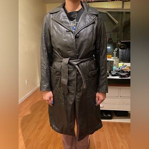 Vintage made in Canada leather trench size medium